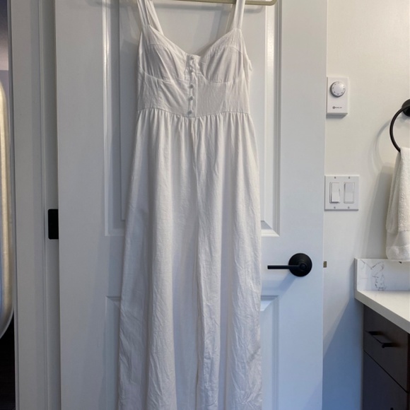 White Wide Leg Jumpsuit - Picture 4 of 10